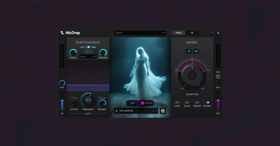 Soundlabs MicDrop AI voice transformation plugin by BT