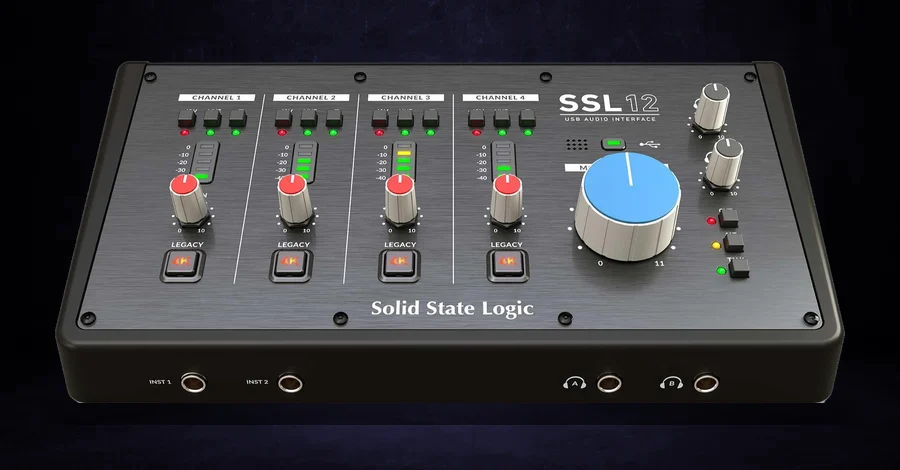 Solid State Logic SSL 12 USB audio interface with four preamps and two headphone outputs