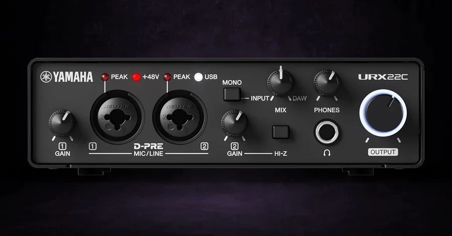 Yamaha URX22C USB-C audio interface with D-PRE preamps