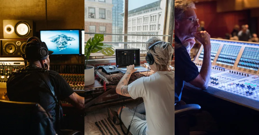 Three levels of music producer skill: beginner, intermediate, and advanced