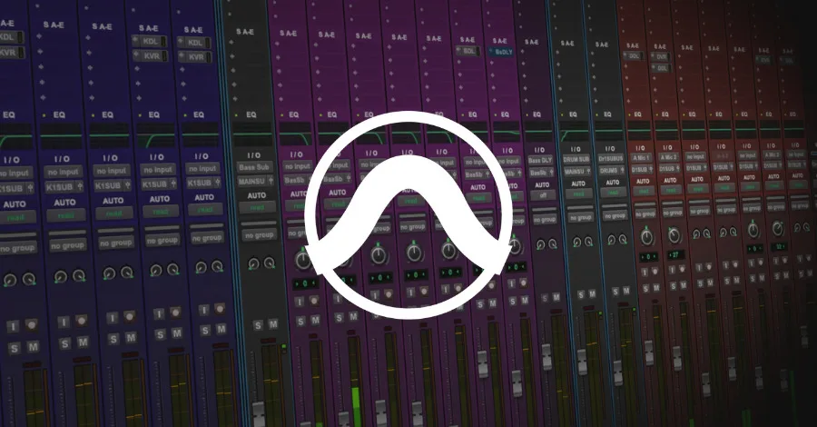 Pro Tools workspace showing its professional recording and mixing environment