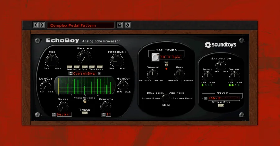 Soundtoys Echoboy interface