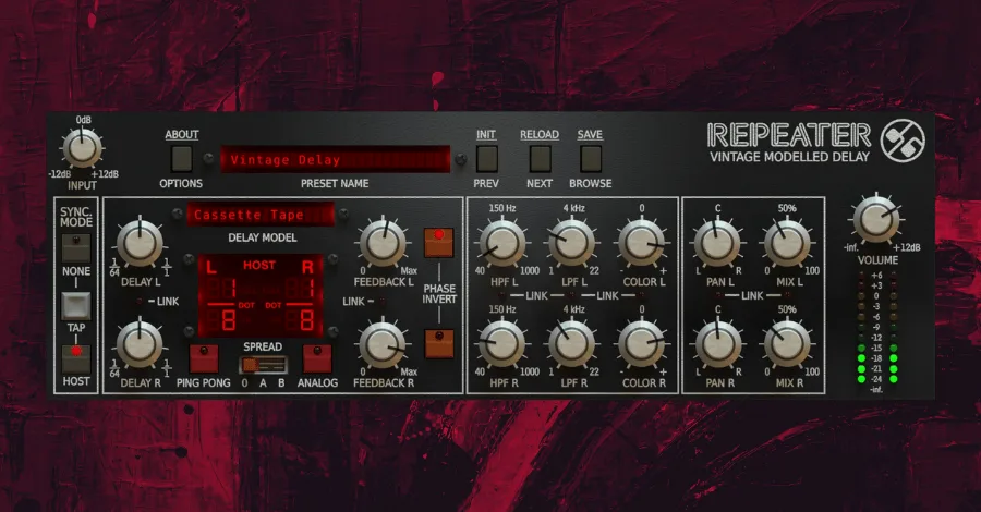 Slate Repeater Delay plugin