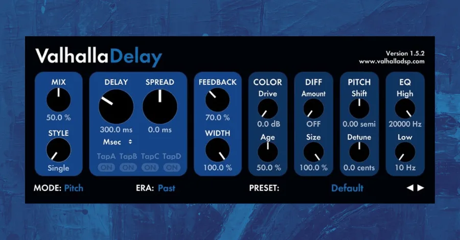 Valhalla Delay interface