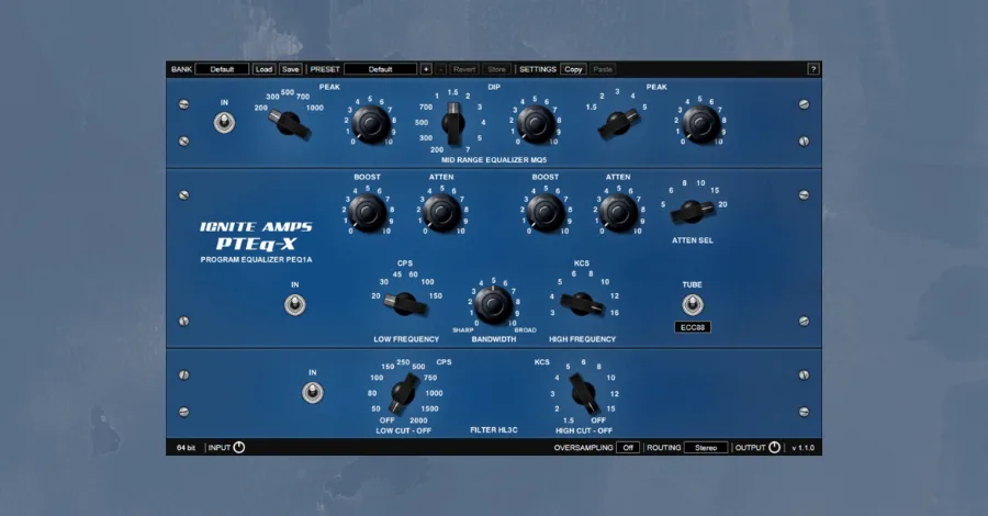 Ignite Amps PTeq-X free Pultec emulation plugin