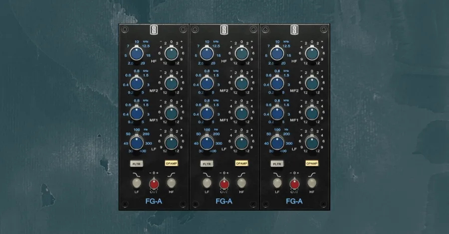 Slate FG-A API 550 emulation EQ plugin interface