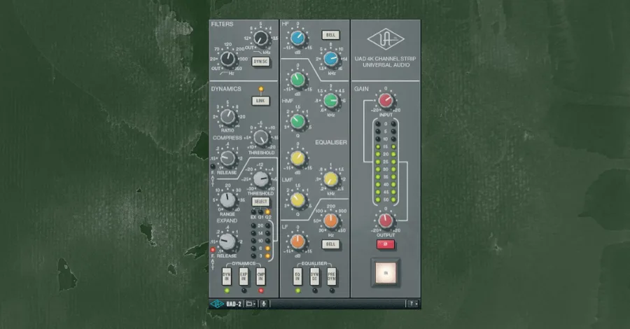 UAD SSL 4000 E Channel Strip EQ and dynamics interface