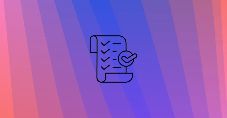 Checklist icon on a purple gradient