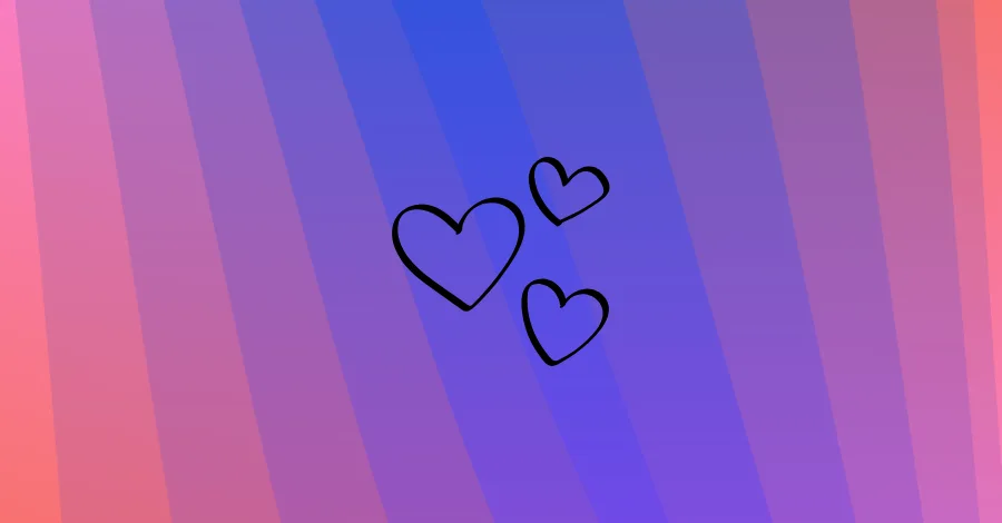 Hearts icon on a purple gradient