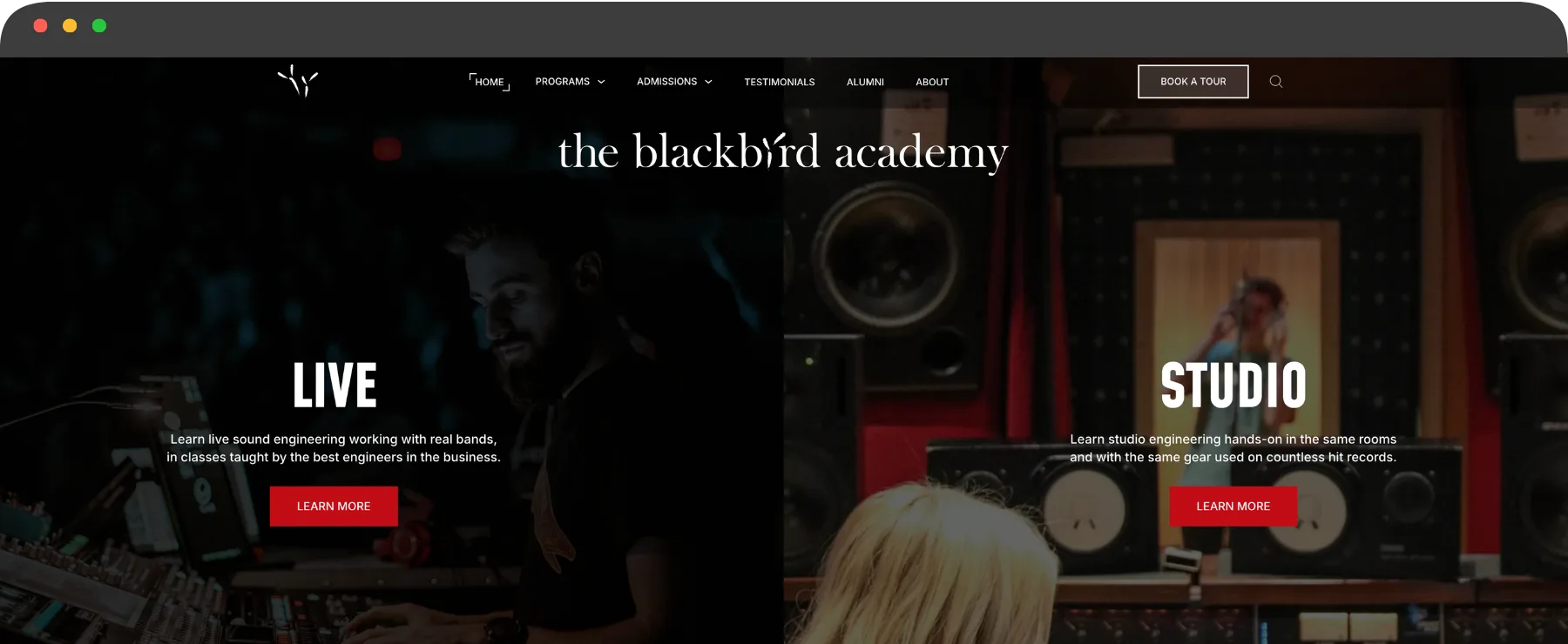The Blackbird Academy audio engineering school in Nashville