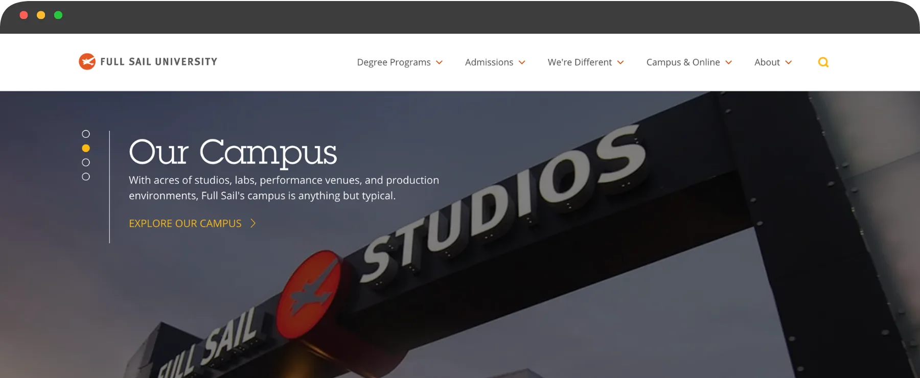 Full Sail University music production