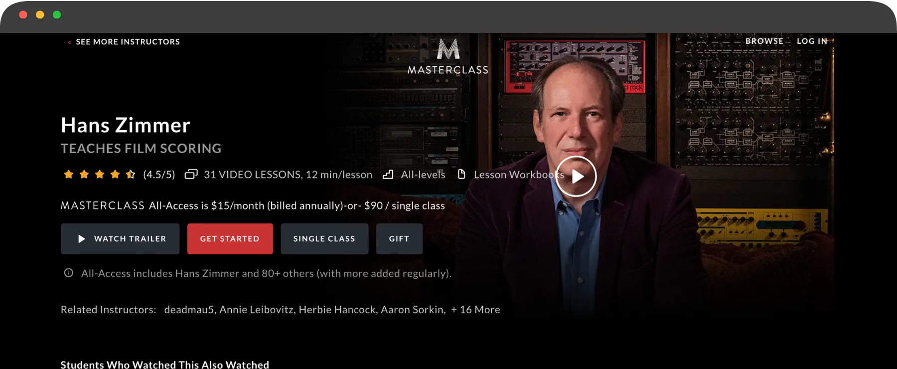 Hans Zimmer Masterclass