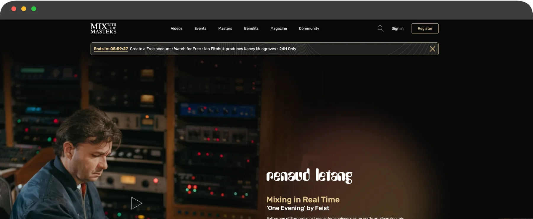 Mix With The Masters mixing and production seminars