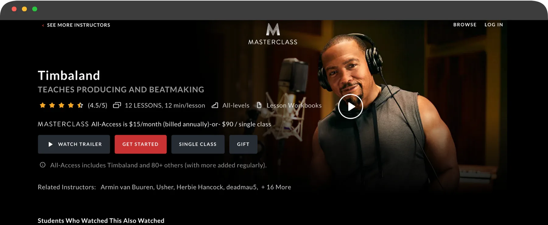 Timbaland Masterclass