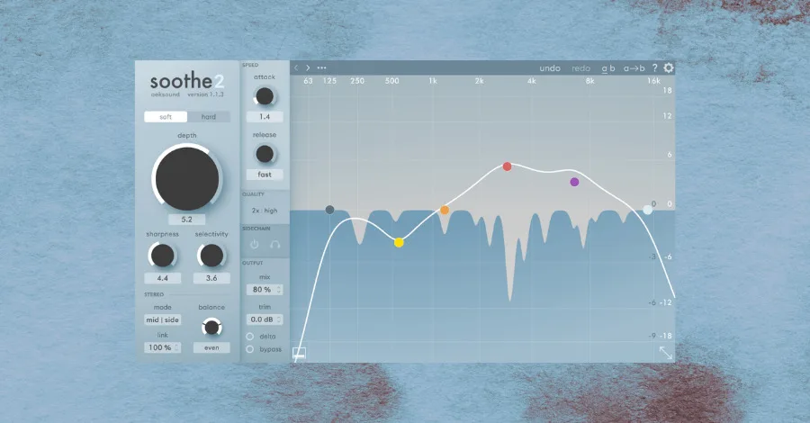 Oeksound soothe 2 dynamic resonance suppressor plugin interface