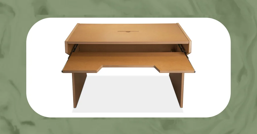 AZ Studio The Hub 61 studio desk with its keyboard tray pulled out