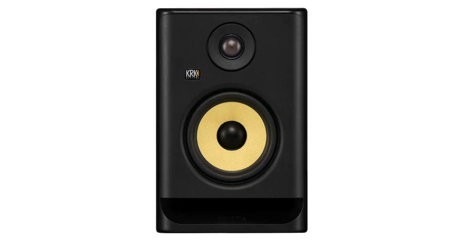 KRK Rokit 5 G5 studio monitor with yellow woofer