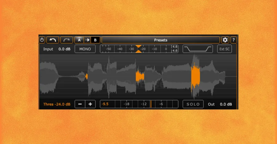 HOFA IQ De-Esser plugin interface with sibilance detection meter