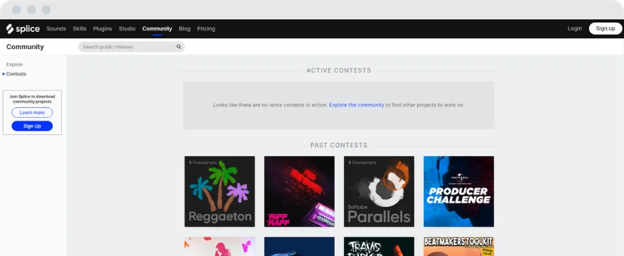 Splice remix contest page
