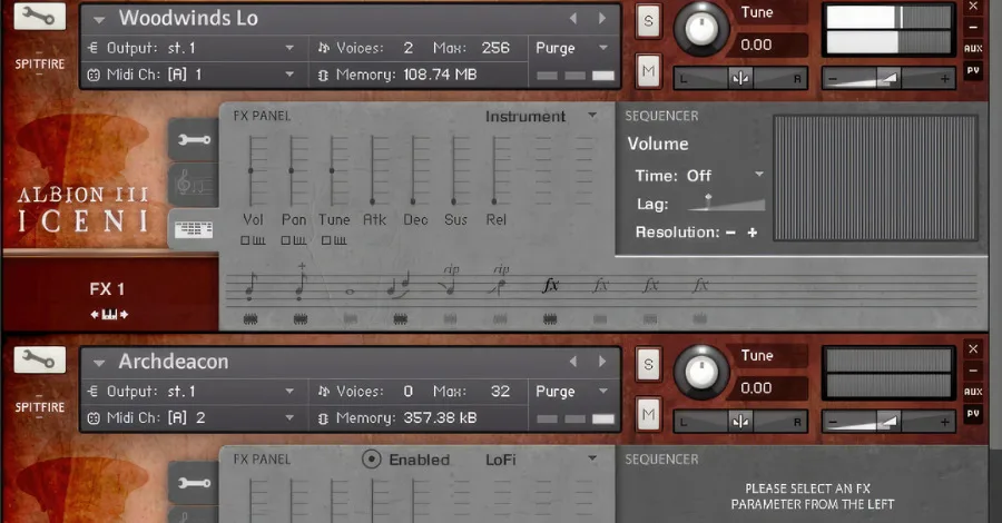 Albion Inceni Spitfire Audio Kontakt library with cinematic orchestral palette
