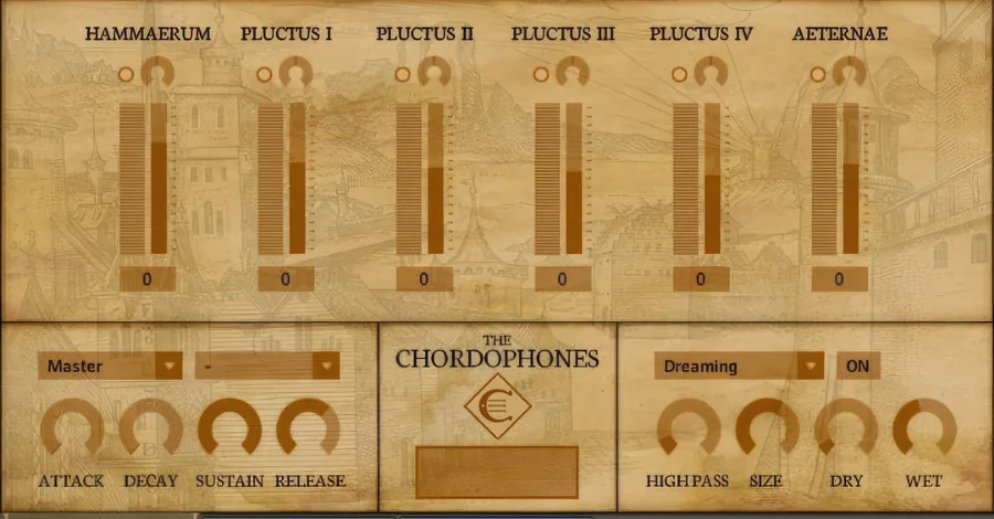 Chordophones Frozen Plain Kontakt library with plucked and hammered string sounds