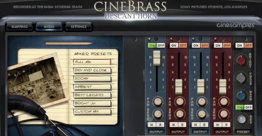 CineBrass Descant Horn CineSamples Kontakt library interface