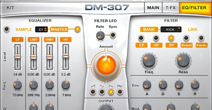 DM-307 Heavyocity Kontakt library with modular synth drums and step sequencer