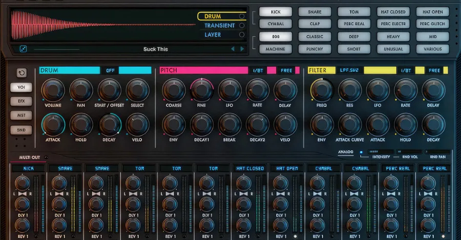 DRM Drums free Wave Alchemy Kontakt library from vintage Vermona drum machine
