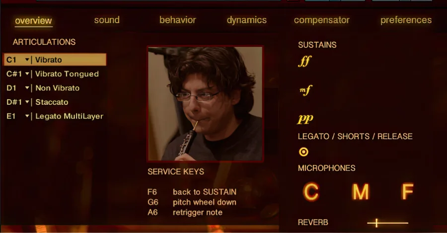 Francesco Lovecchio Solo Oboe Fluffy Audio Kontakt library with true legato articulations