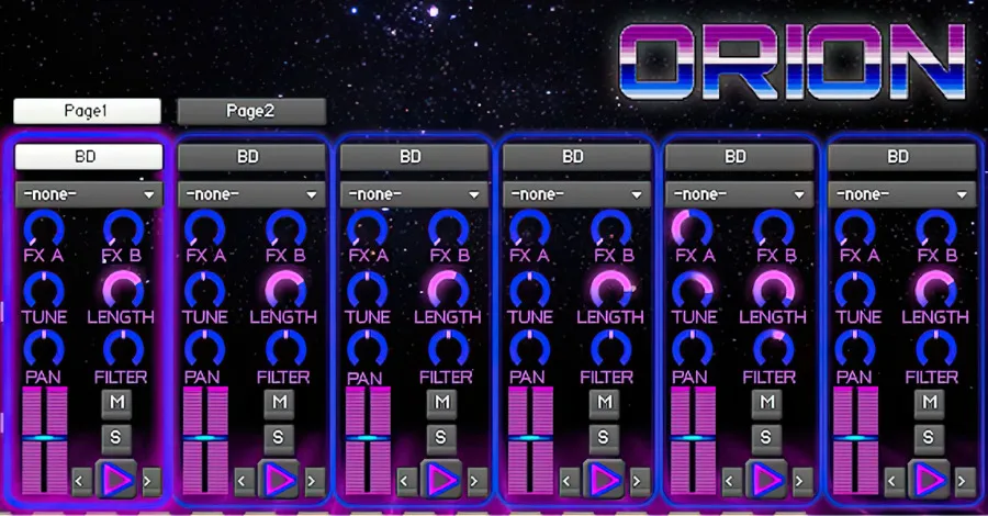 Orion Echo Collective FX Kontakt library with drum set and step sequencer