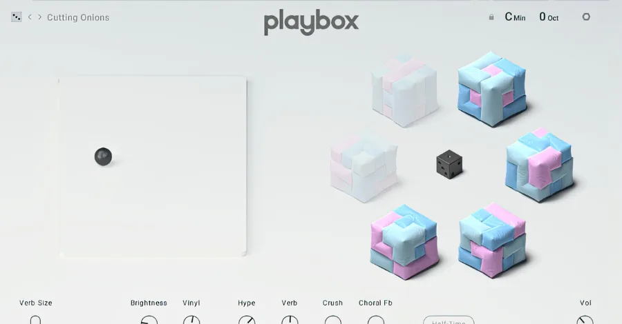 Playbox Kontakt library interface with experimental sound engine