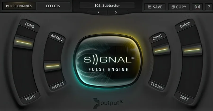 Signal Kontakt library interface with modern instrument textures
