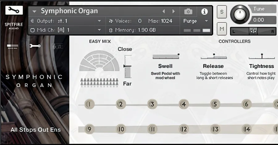 Symphonic Organ Spitfire Audio Kontakt library recorded at Air Studios