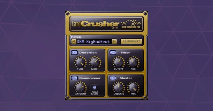 Camel Audio Camelcrusher saturation and distortion plugin interface
