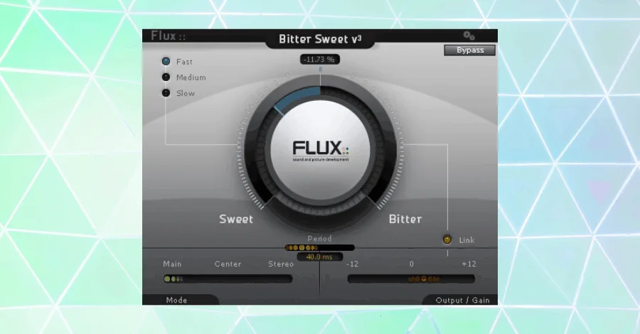 Flux Bittersweet multi-band transient shaper plugin interface