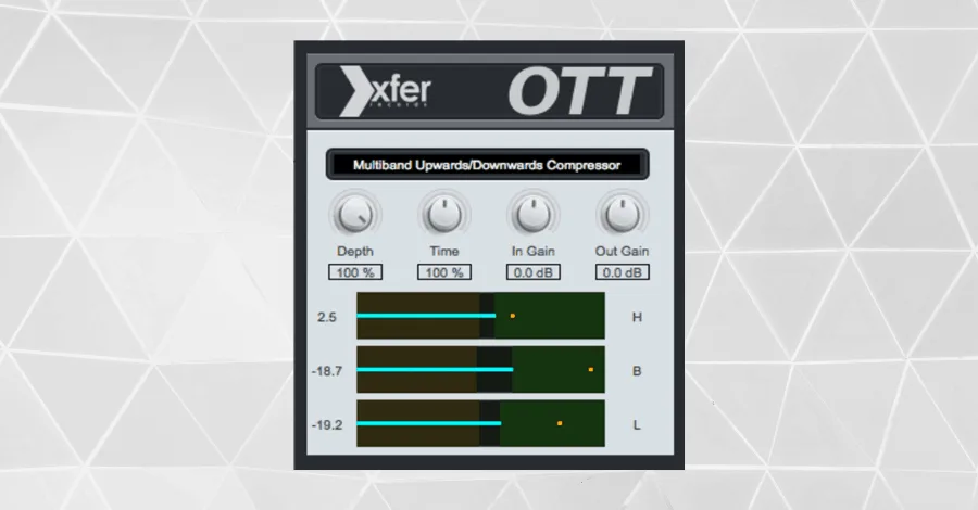 Xfer Records OTT multiband compressor plugin interface