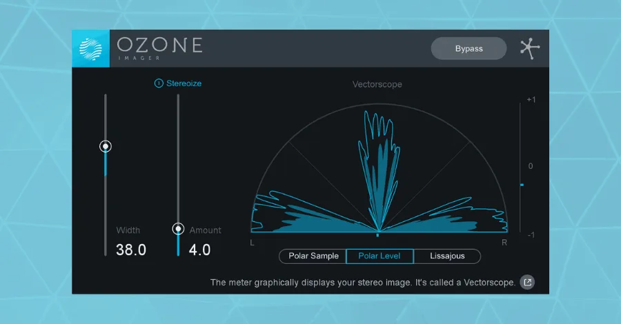 iZotope Ozone Imager multiband stereo width plugin interface