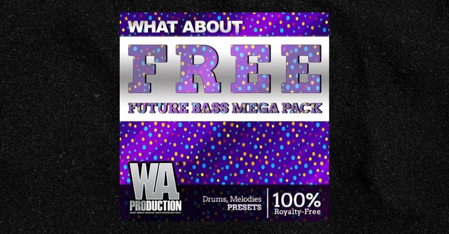 WA Production Future Bass Mega Pack preset artwork with a stacked library visual