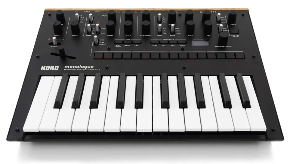 Korg monologue analog synthesizer with 25 slim keys and oscilloscope display