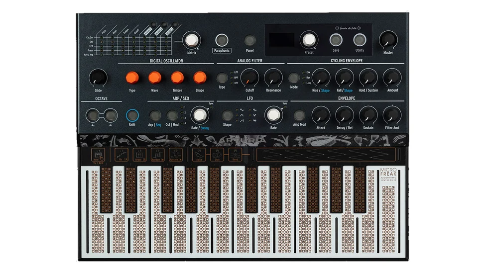 Arturia MicroFreak hybrid synthesizer with 25-key flat capacitive keybed and modulation matrix