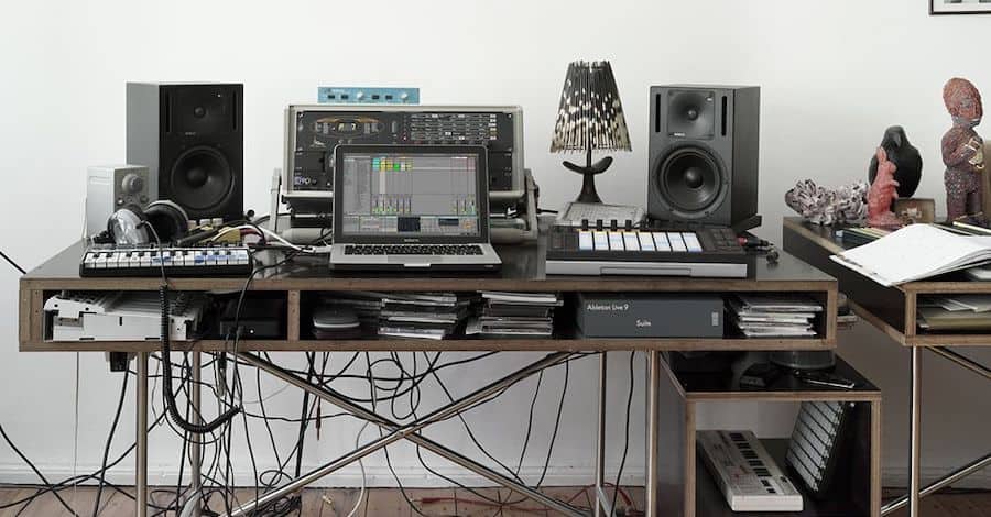 Pinterest messy studio, loose wiring but otherwise a clean, functional space