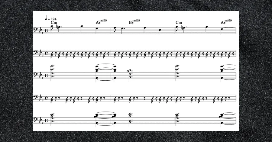 Hookpad voices panel for layering bass lines and harmonies