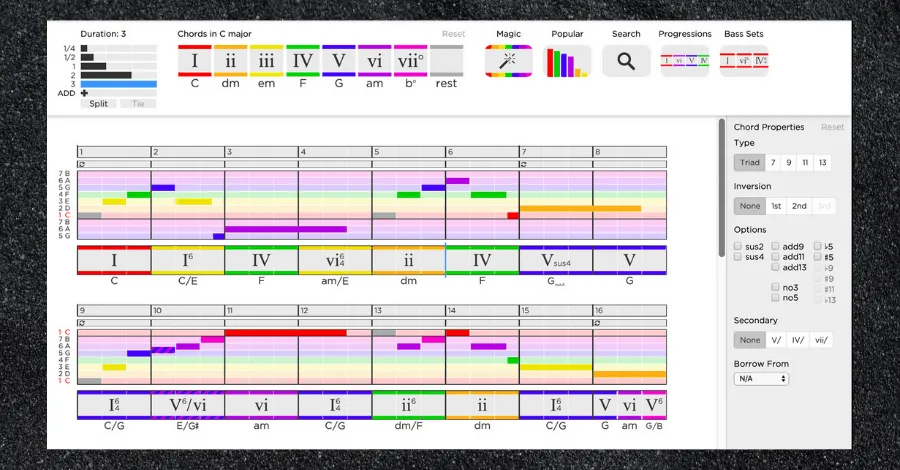 Hookpad songwriting tool interface
