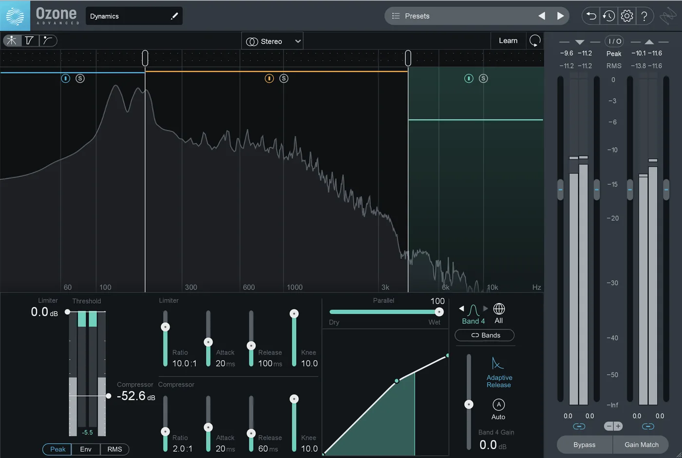 FabFilter Pro-Q parametric EQ interface showing notch reductions in the mid-side view