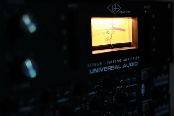 Universal Audio hardware used in a mastering session