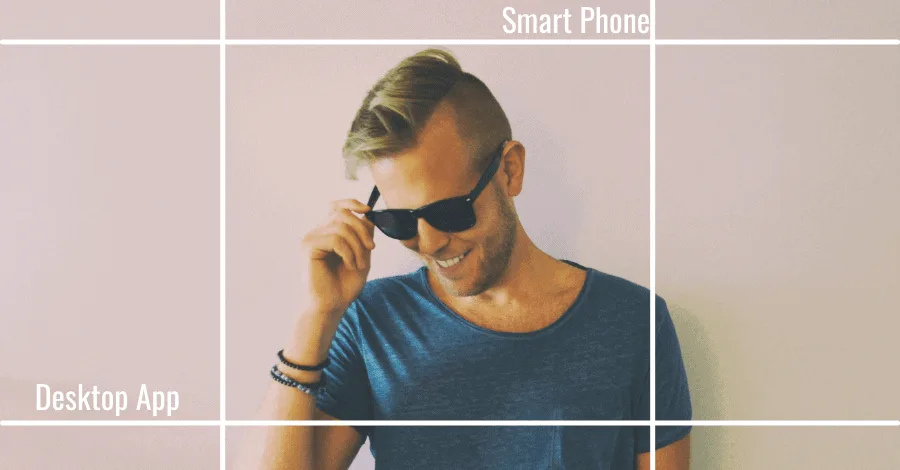 Spotify artist profile image cropped differently across devices: wider margins keep you front and center
