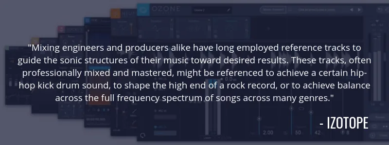 Reference tracks for music production learning