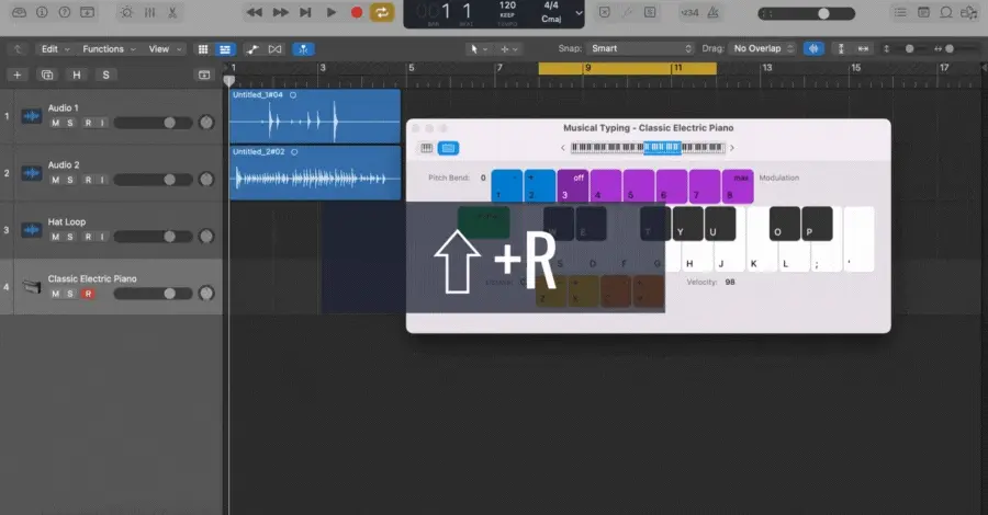 Logic Pro capture recording retrieving audio that was played without officially pressing record
