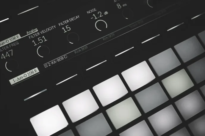 Music technology concept showing the intersection of coding and music production