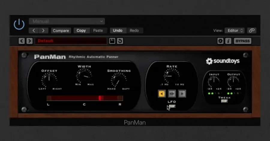 Panning automation on hi-hats and atmospheric layers creating stereo width across the mix